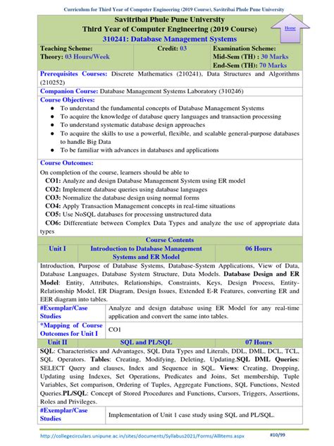 Te Computer 2019 Syllabus Sppu