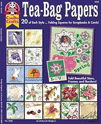 Read Tea Bag Papers 20 Of Each Style Folding Squares For Scrapbooks Cards 