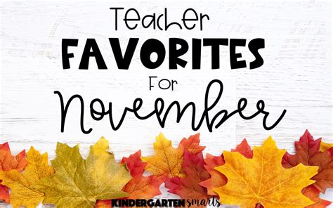 Teacher Favorites For November Kindergarten Smarts November Kindergarten Themes - November Kindergarten Themes