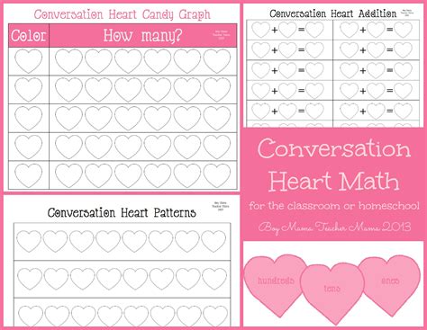Teacher Mama Conversation Hearts Math For The Classroom Conversation Hearts Math - Conversation Hearts Math