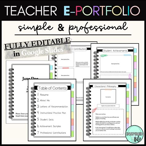 teacher portfolio sample for tenure danielson