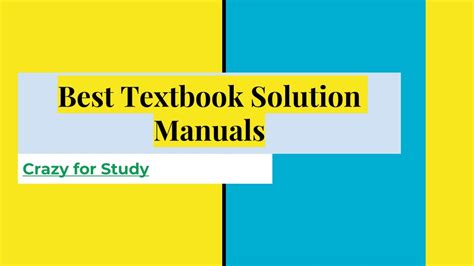 Teacher Solution Manuals Textbook