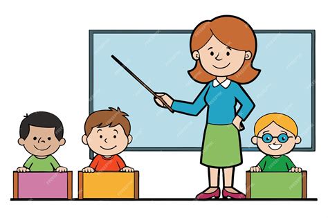 teacher teaching in class drawing