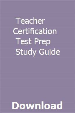Read Teacher Certification Test Study Guide 