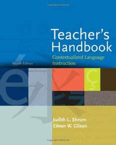Read Online Teacher39S Handbook Contextualized Language Instruction 4Th Edition 