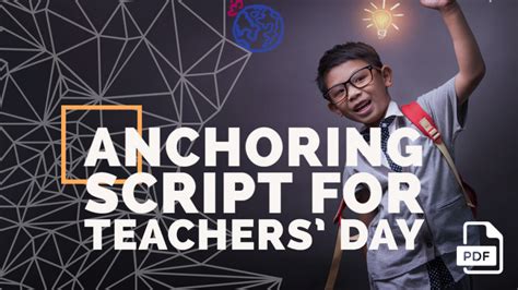 Teachers Day Anchoring Script