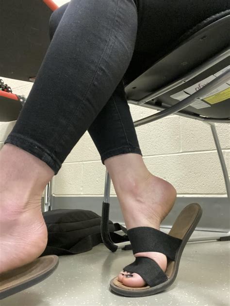 Teachers feet candid
