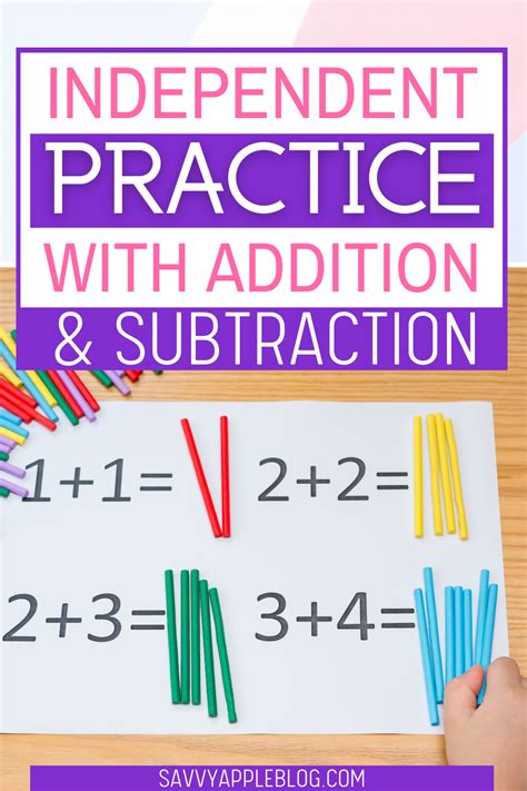 Teaching Addition And Subtraction Savvy Apple Learning Addition And Subtraction - Learning Addition And Subtraction