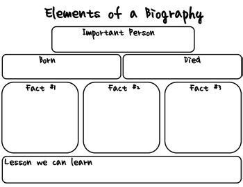 teaching biography elements