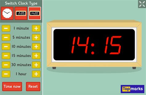 Teaching Clock Topmarks Math Clock Digital - Math Clock Digital