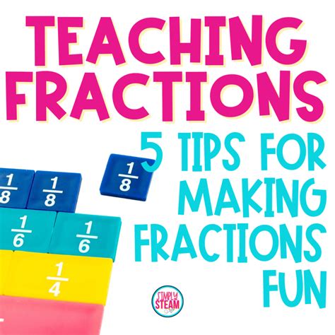 Teaching Fractions 5 Tips For Making Fractions Fun 5 Fractions - 5 Fractions