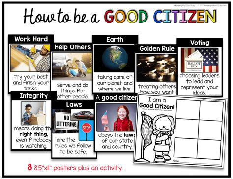 Teaching Good Citizenship Lesson Plans And Materials Good Responsibilities Of Citizenship Worksheet - Responsibilities Of Citizenship Worksheet