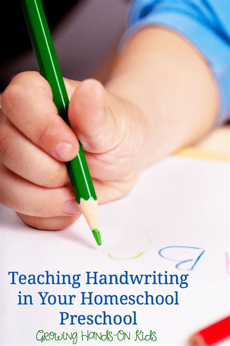 Teaching Handwriting In Your Homeschool Preschool Growing Hands Teaching Handwriting To Kindergarten - Teaching Handwriting To Kindergarten