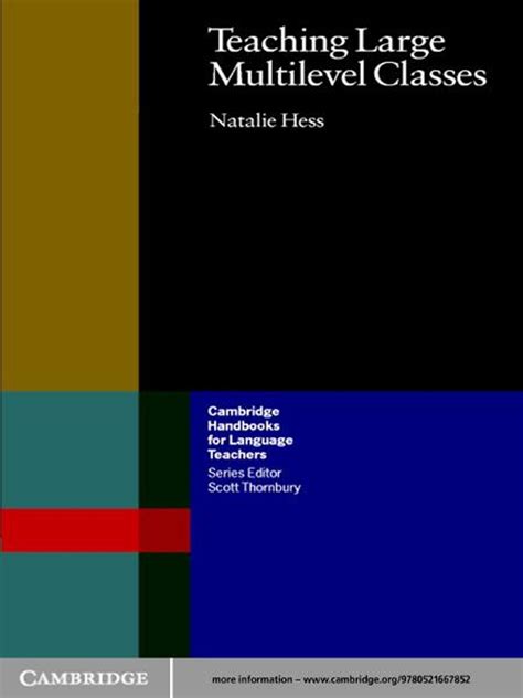 Teaching Large Multilevel Classes By Natalia Hess