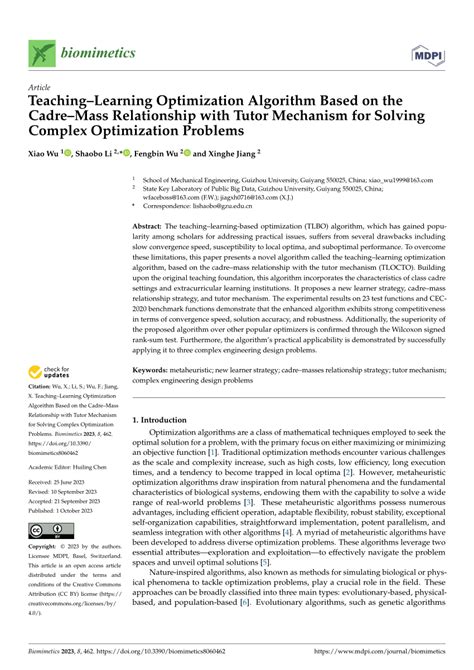 Teaching Learning Optimization Algorithm