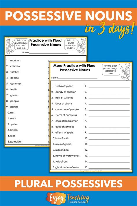 Teaching Possessive Nouns In Three Days Is Easy Possessive Nouns 3rd Grade - Possessive Nouns 3rd Grade