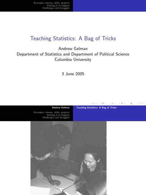 Teaching Statistics A Bag Of Tricks