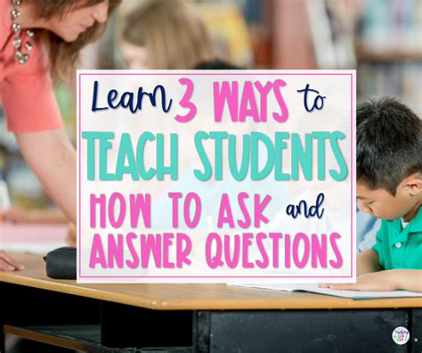 Teaching Students How To Ask And Answer Questions Rl 21 Lesson Plans - Rl 21 Lesson Plans
