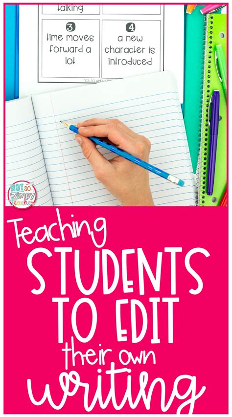 Teaching Students To Edit Their Own Writing Not Revision Checklist Middle School - Revision Checklist Middle School