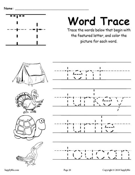 Teaching T Words For Kindergarten Little Learning Corner Kindergarten Words That Begin With T - Kindergarten Words That Begin With T