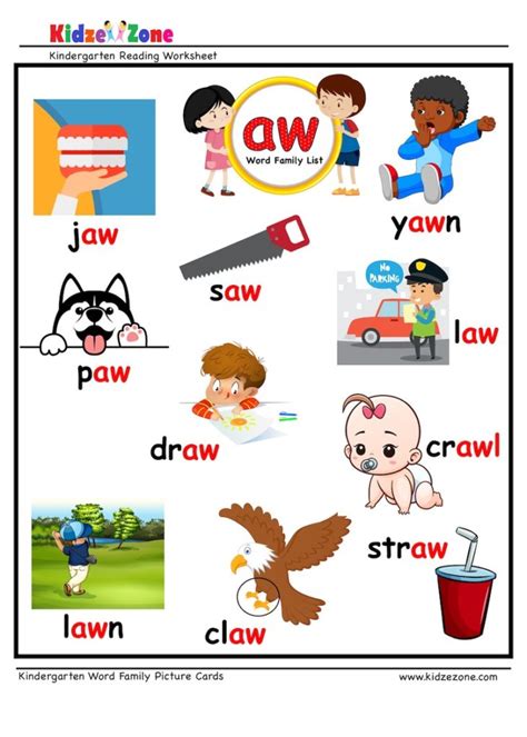 Teaching The Aw Sound And A Free Word Aw And Au Words - Aw And Au Words