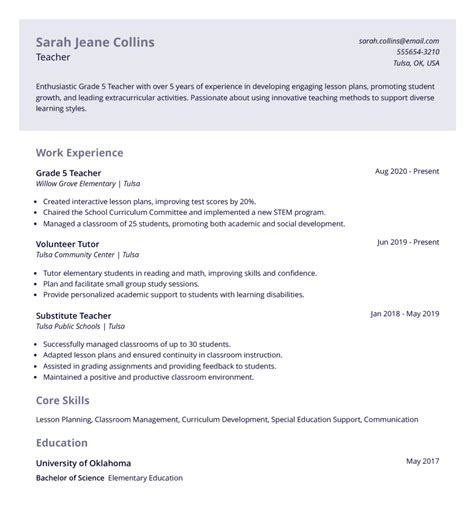 teaching to write a chronological biography sample
