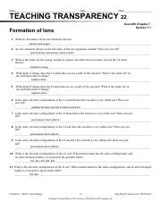 Teaching Transparency 22 Use With Chapter 7