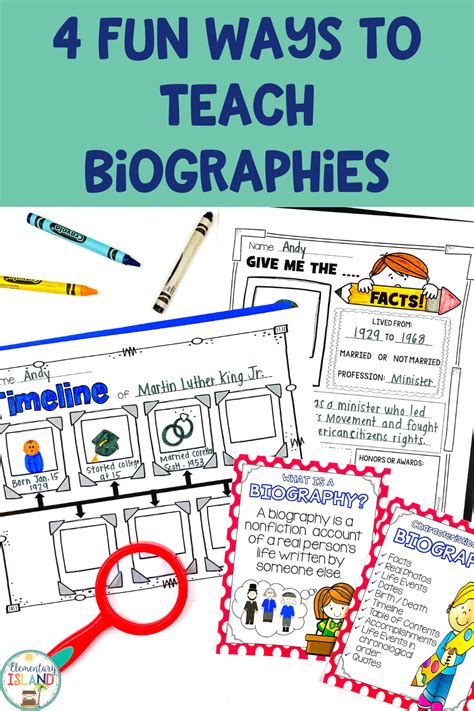 teaching writing biographies elementary