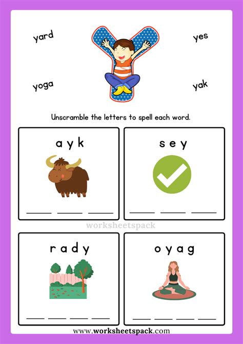 Teaching Y Words For Kindergarten Little Learning Corner Kindergarten Words That Start With Y - Kindergarten Words That Start With Y