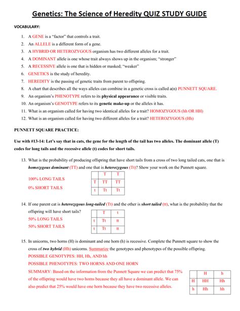 Full Download Teaching Resources Cells And Heredity Answer Key 