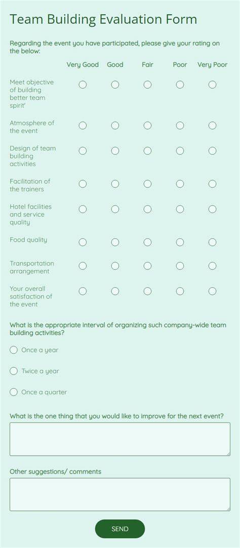 team building evaluation form