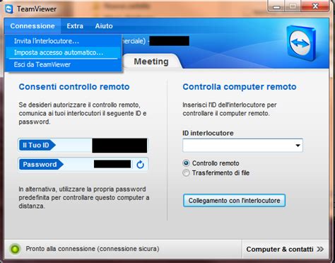 teamviewer accesso automatico