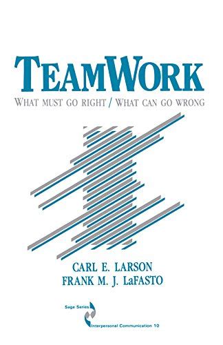 Download Teamwork What Must Go Right What Can Go Wrong Sage Series In Interpersonal Communication 