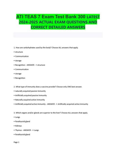 teas test bank