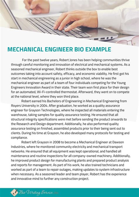 technical biography examples