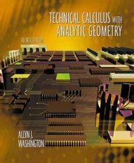 Technical Calculus With Analytic Geometry 4th Edition