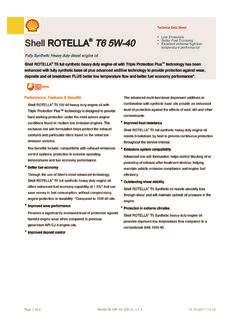 Technical Data Sheet Shell Rotella T5 10w 3