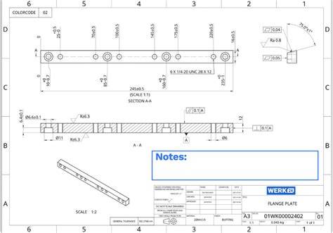 technical drawing notes