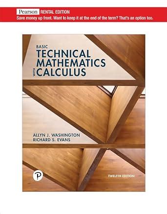 Technical Mathematics With Calculus 50 Edition