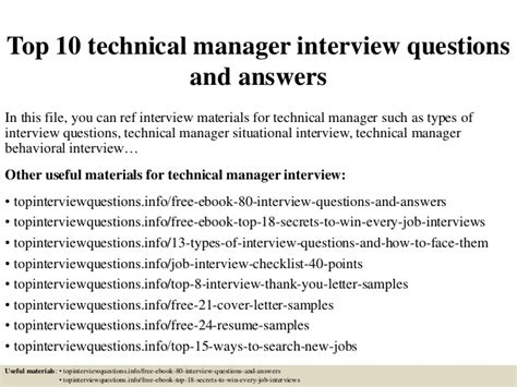 Full Download Technical Manager Interview Questions And Answers 