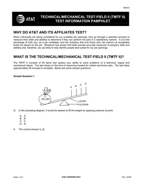 Read Online Technical Mechanical Test Field Ii Tmtf Study Guide 
