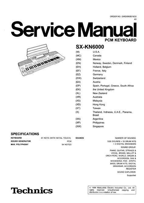 Technics Kn6000 Manual