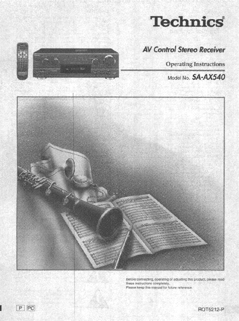Technics Sa Ax540 User Guide