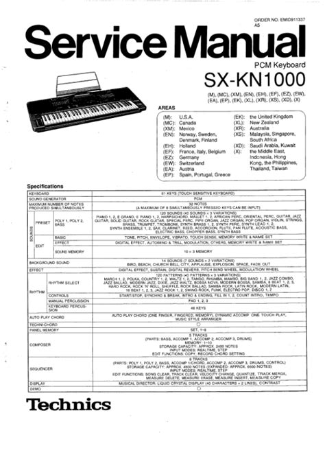 Read Online Technics Kn1200 Manual 