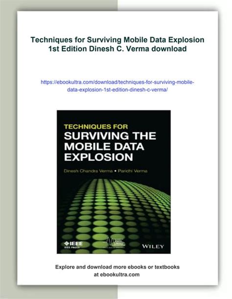 Techniques For Surviving Mobile Data Explosion Ieee Series On Digital Mobile Communication