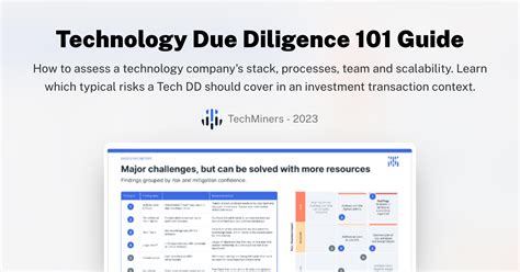 technology due diligence best practices for chief