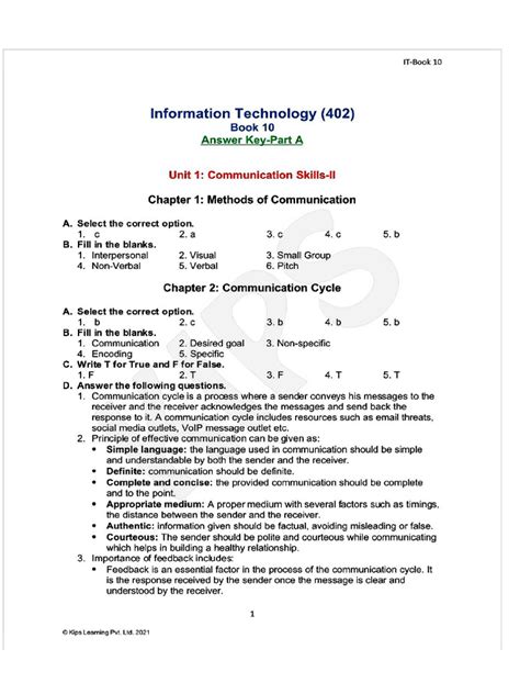 Technology In Action Answer Key