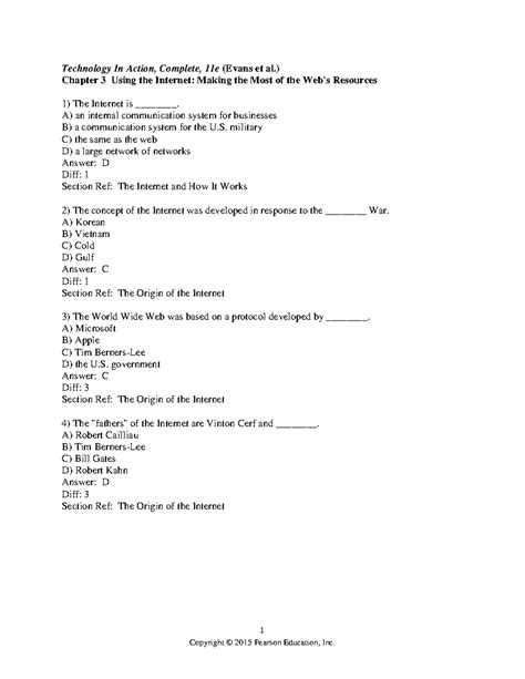 Read Online Technology In Action 9 Edition Answers Key 