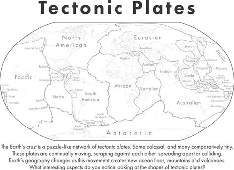 Tectonic Plates Map Worksheet Engaging Homework Task Twinkl Plate Tectonic Worksheet - Plate Tectonic Worksheet