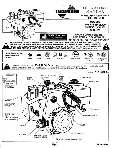 Tecumseh Engine H50 Manual